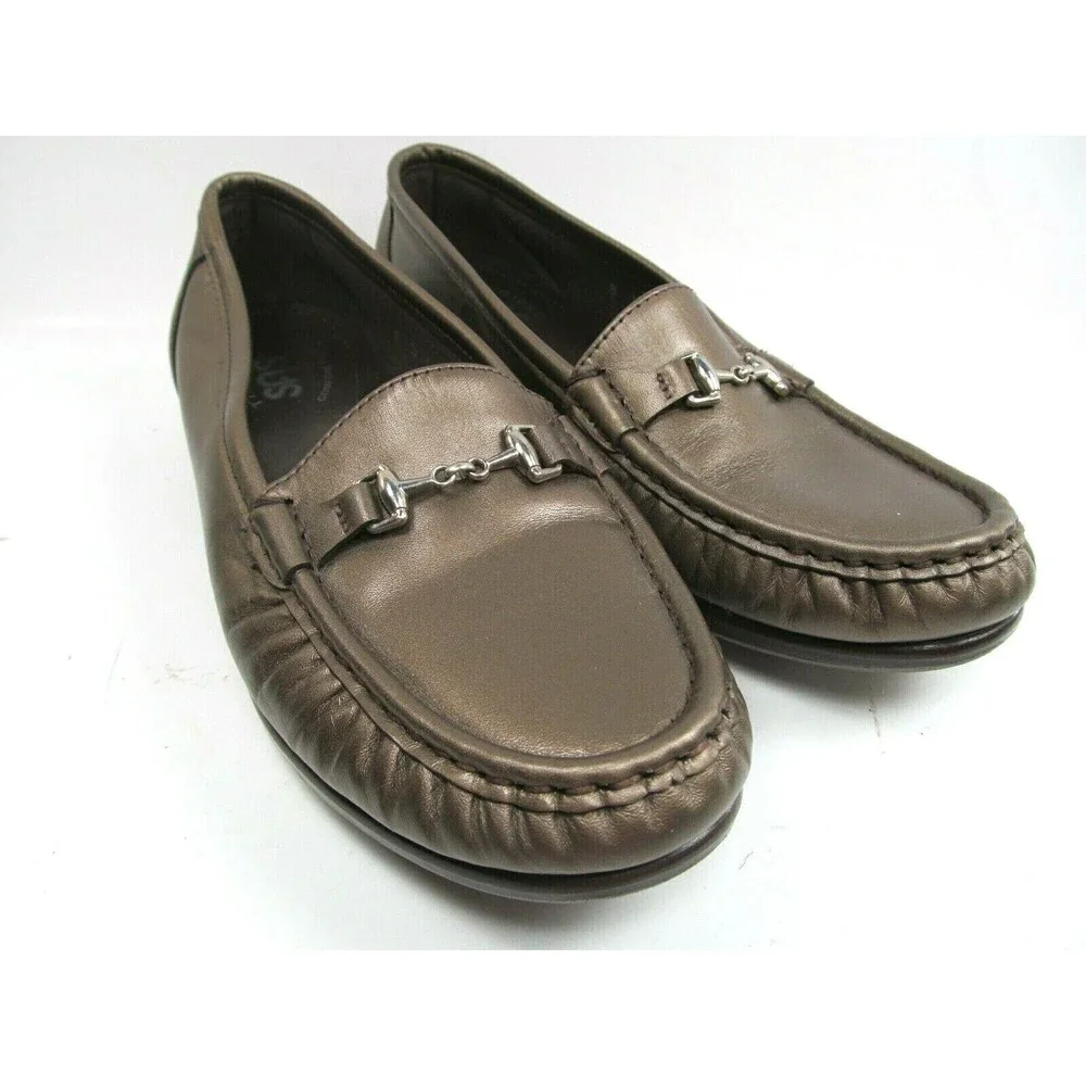 SAS Loafers Bronze Moc Toe Horsebit Womens Size US 8 N